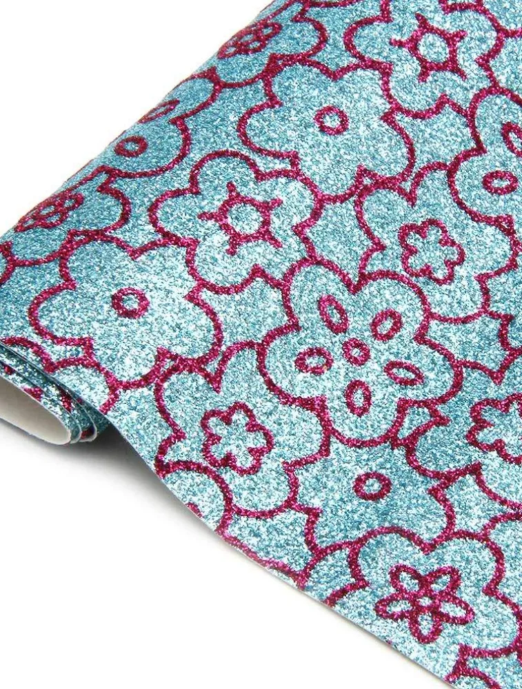 *AZUL LONITA ORIENTAL ESTAMPADA 23X40CM