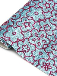 *AZUL LONITA ORIENTAL ESTAMPADA 23X40CM