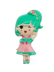 0004 APLIQUE ACRILICO MENINA LD 0987 C25 100%PAC