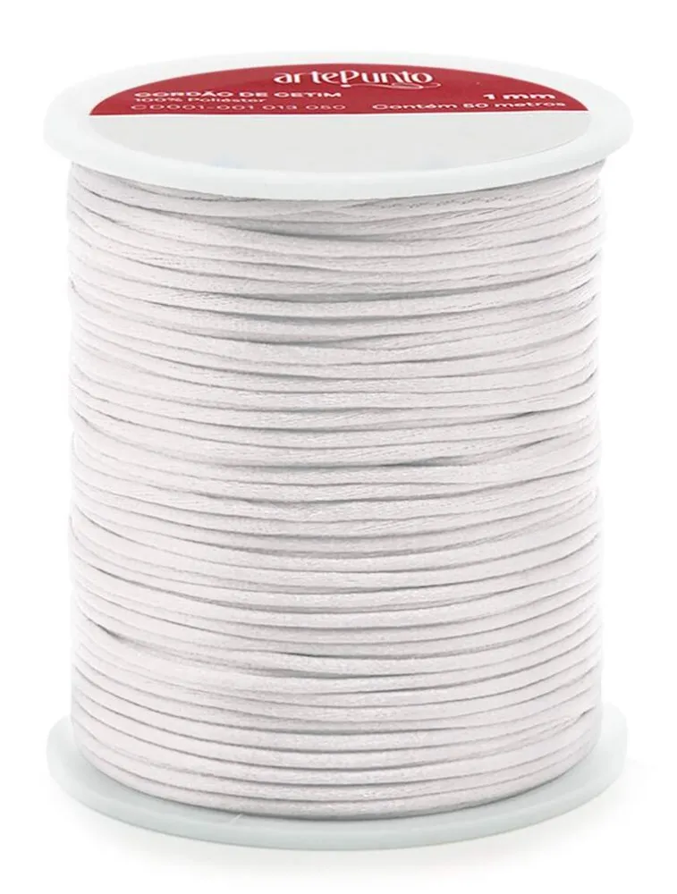 0001 CORDAO ARTEPUNTO CETIM 1MM 50M 100%PES