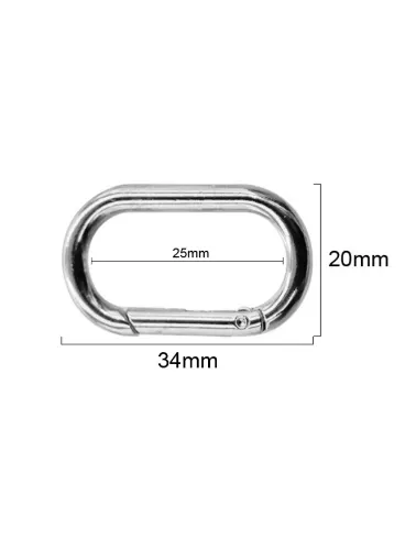 NIQ. ARGOLA CHAVEIRO ROMA  ARTICULADA OVAL 151515 25MM C4 100%FE