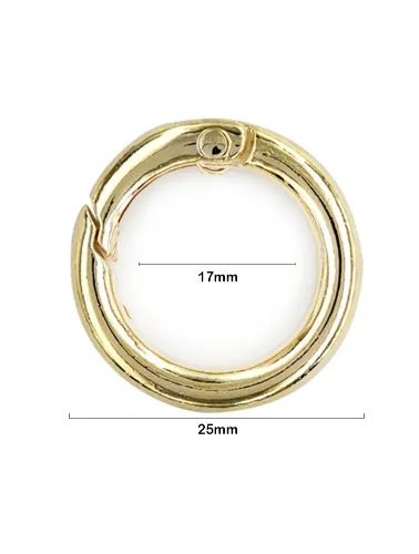 OURO ARGOLA CHAVEIRO ROMA  ARTICULADA 119163 2,5CM C4 100%FE