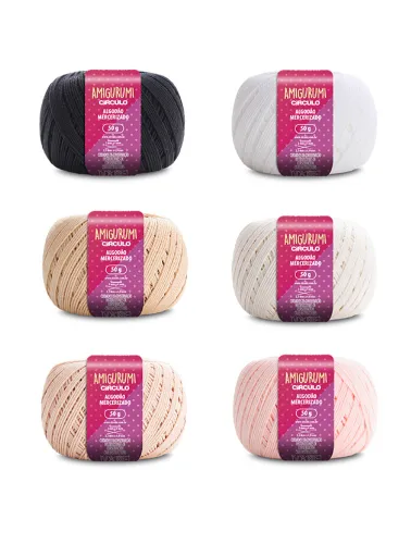 0002 KIT CIRCULO AMIGURUMI CORES E TONS C6