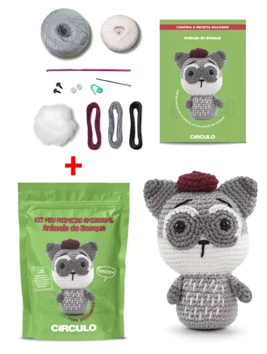0003 KIT CIRCULO AMIGURUMI ANIMAIS BOSQUE