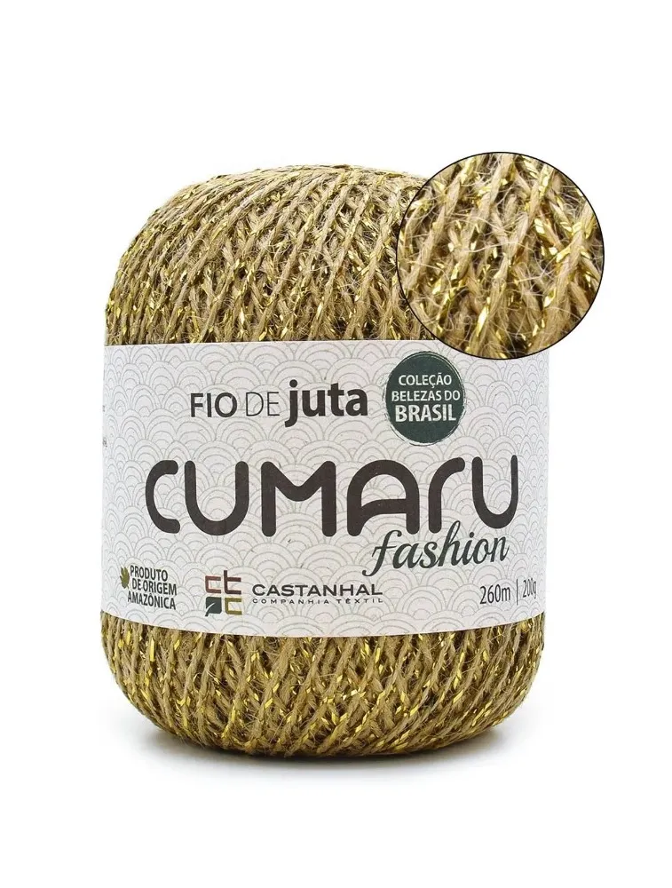 OURO FIO DE JUTA CASTANHAL CUMARU FASHION BRILHO 260M