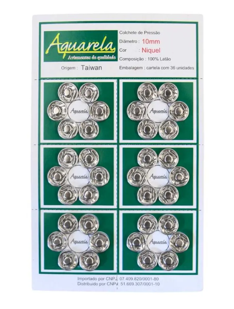 NIQ. COLCHETE PRESSAO LULITEX AQUA 10MM C36