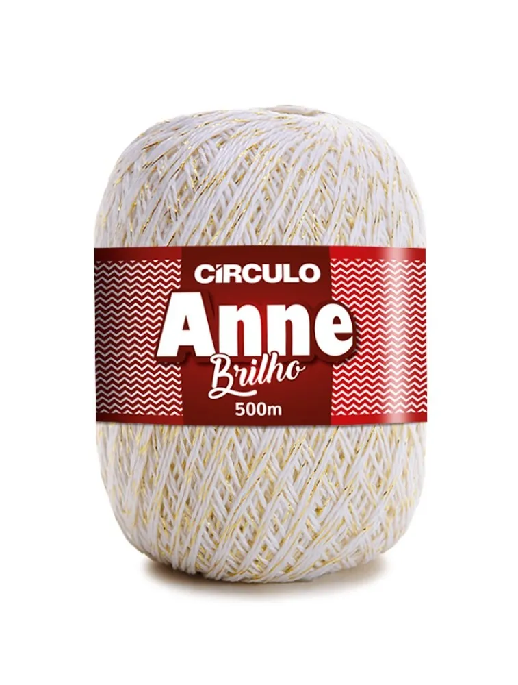 8001 LINHA CIRCULO ANNE BRILHO OURO 500M 100%CO