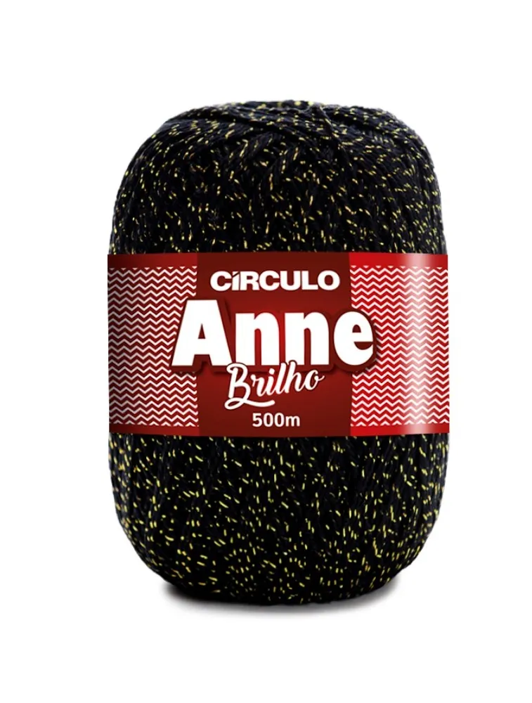 8990 LINHA CIRCULO ANNE BRILHO OURO 500M 100%CO