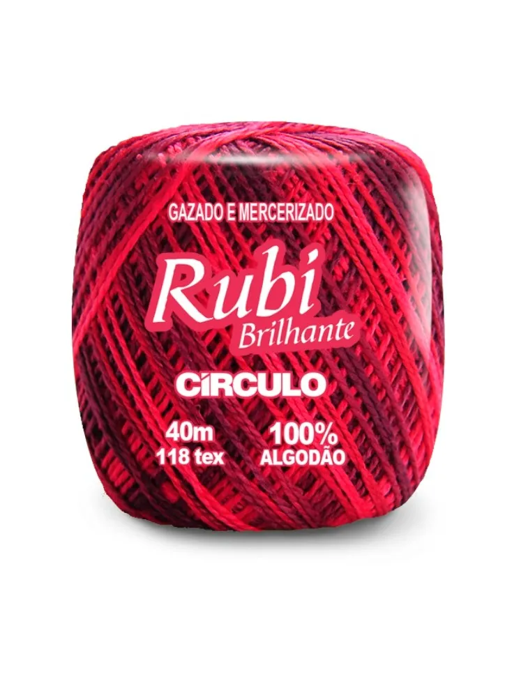 9245 LINHA CIRCULO RUBI 40M 100%CO 