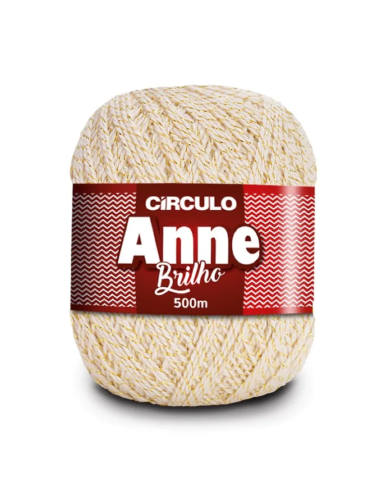 0020 LINHA CIRCULO ANNE BRILHO OURO 500M 100%CO