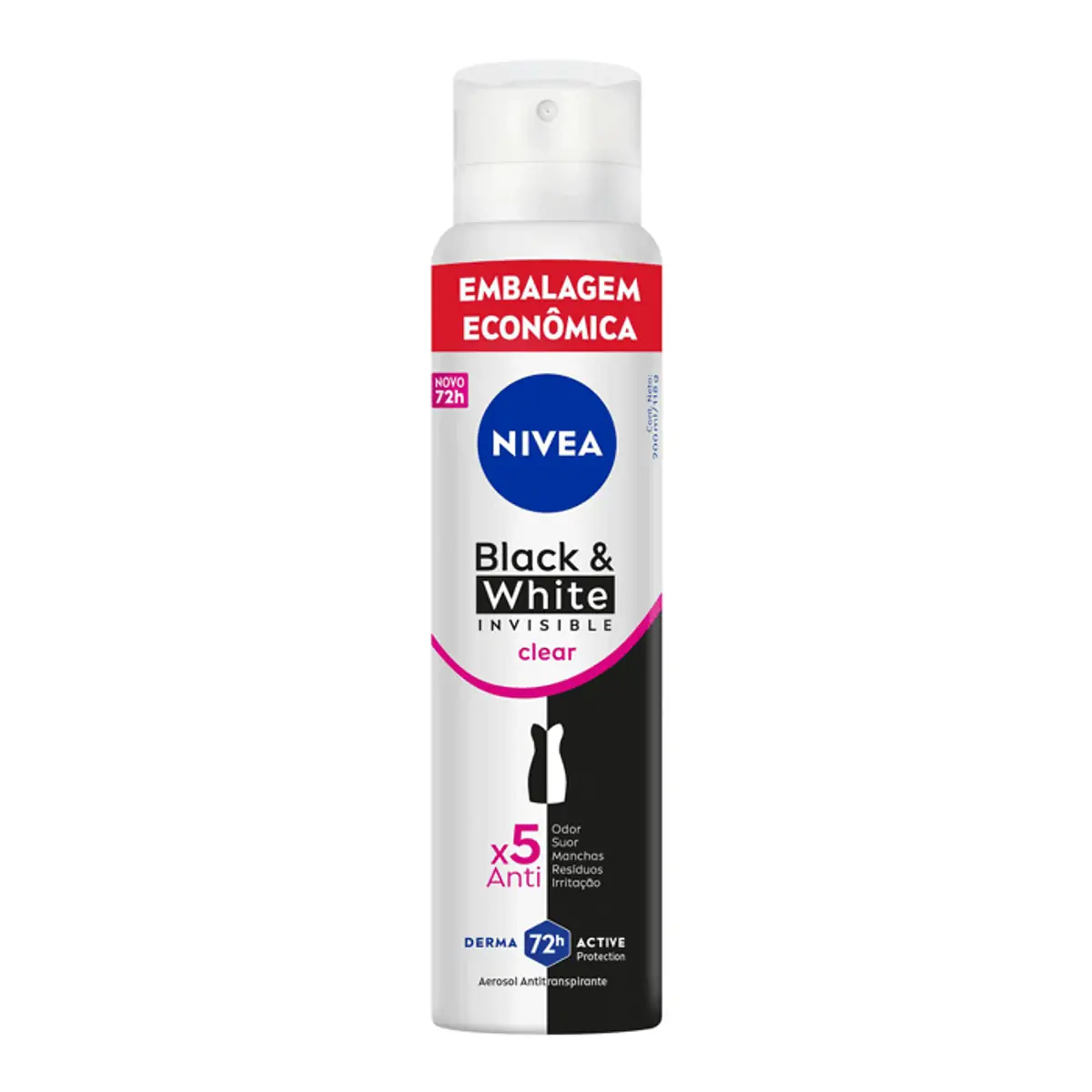DESODORANTE NIVEA AER B&W INV CL 200ML
