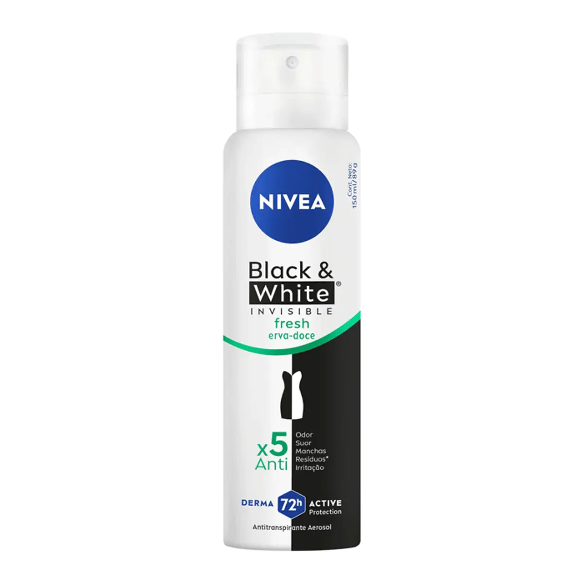 DESODORANTE NIVEA AER B&W INV ERV 150M