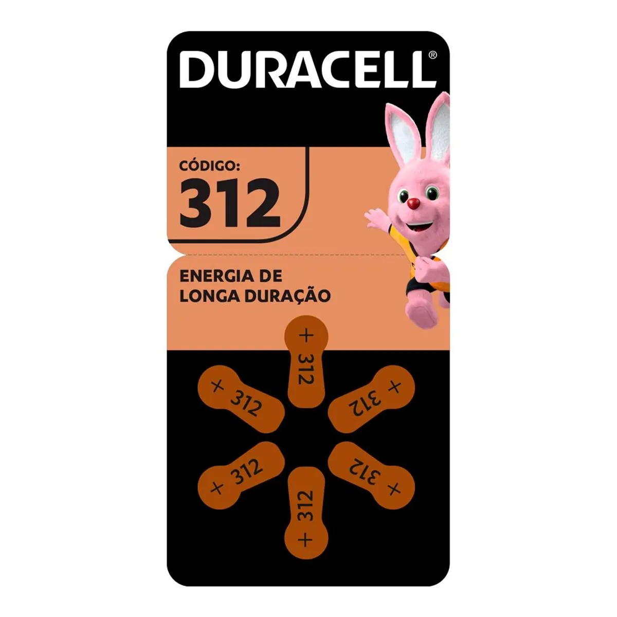 PILHA DURACELL AUDITIVA 312 6U