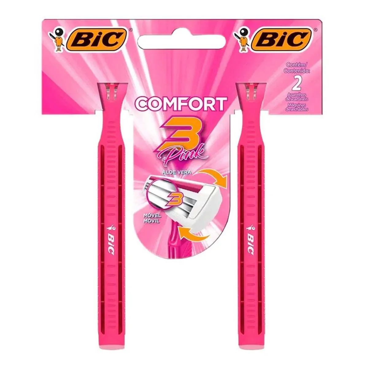 AP DEPIL BIC CONF3 PINK 2UN