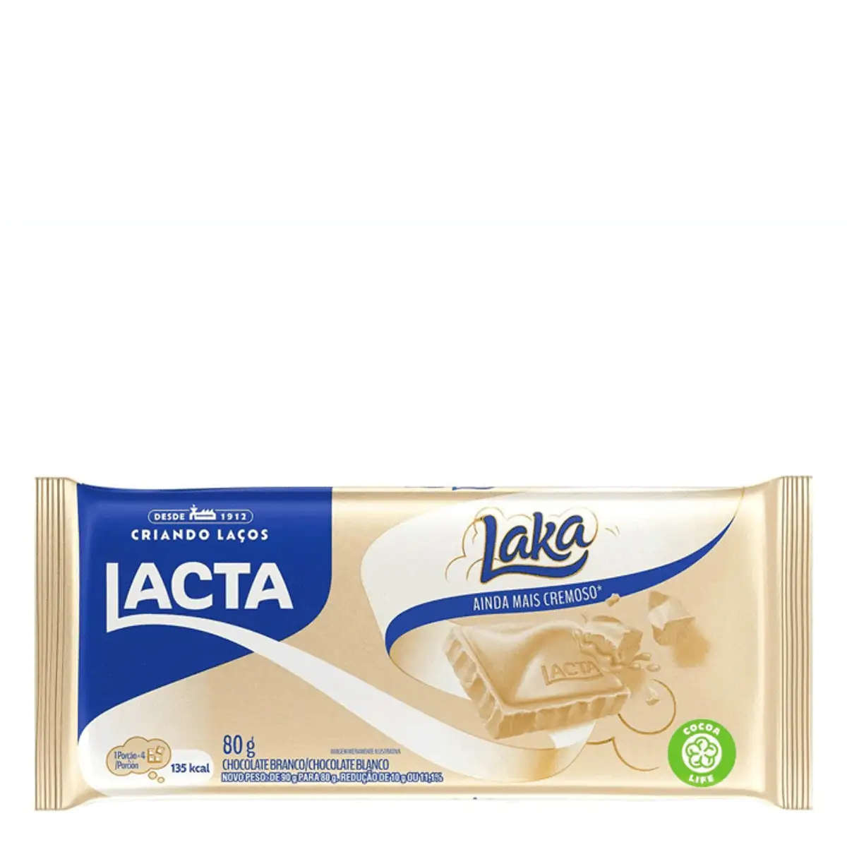 Choc Barra Laka Branco 80G