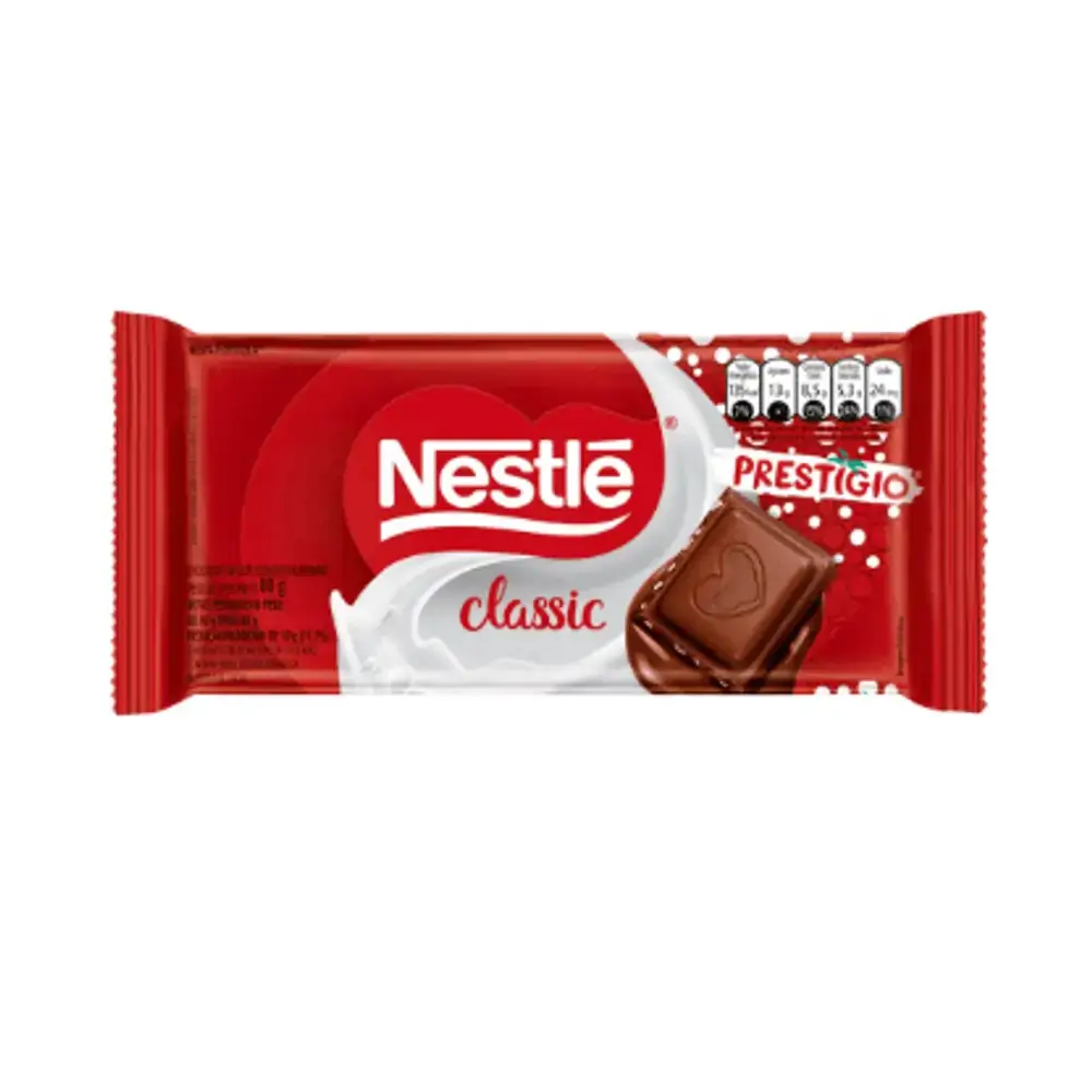 CHOCOLATE NESTLE PRESTIGIO AO LEITE 80G