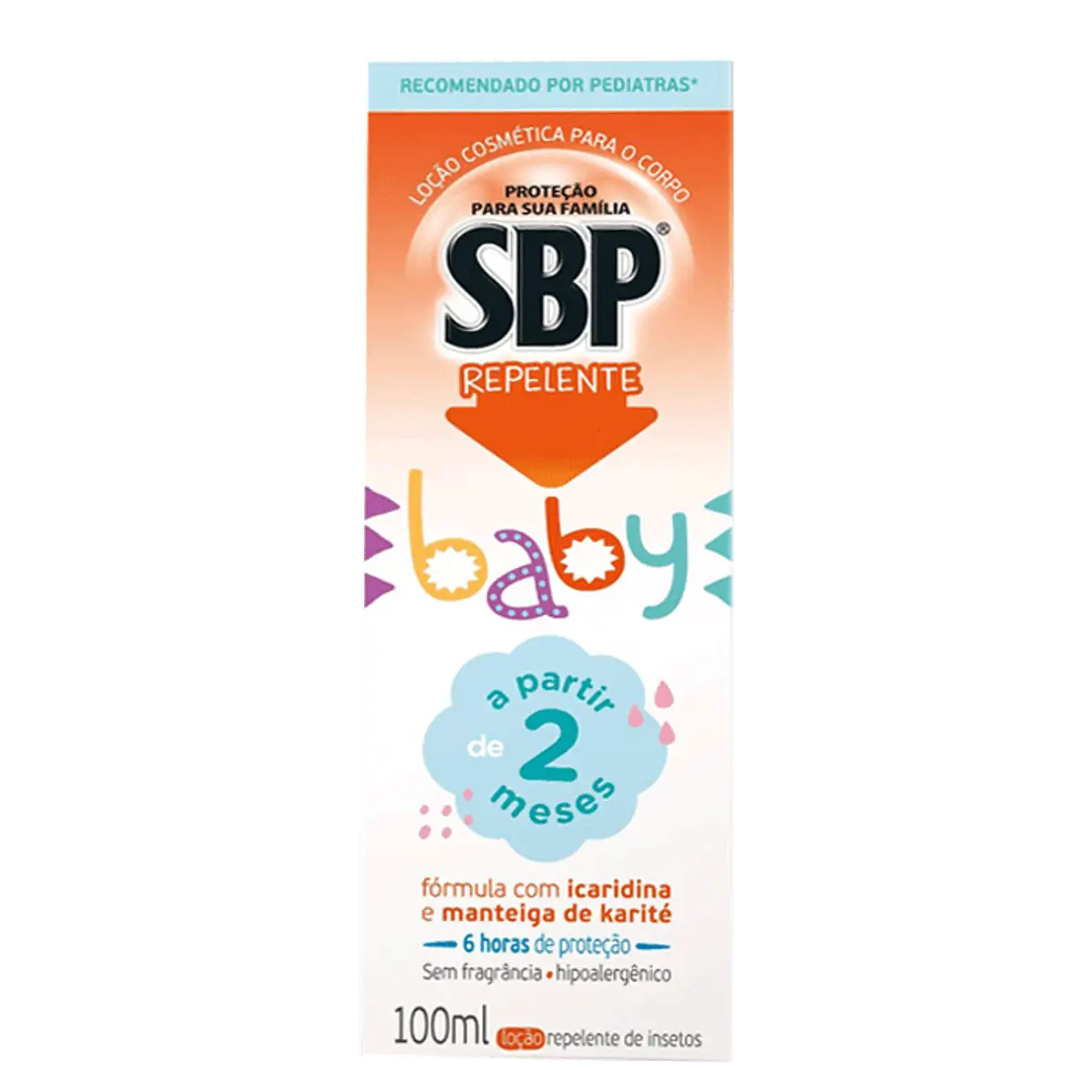 REPELENTE LOÇÃO SEM FRAGRÂNCIA SBP BABY CAIXA 100ML