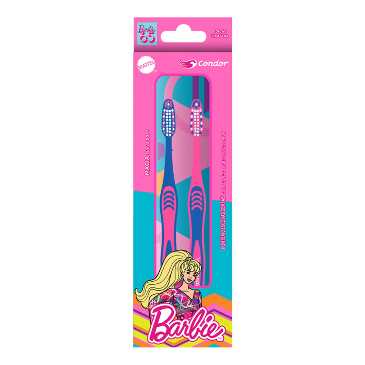 ESCOVA DENTAL BARBIE 65 ANOS C/2