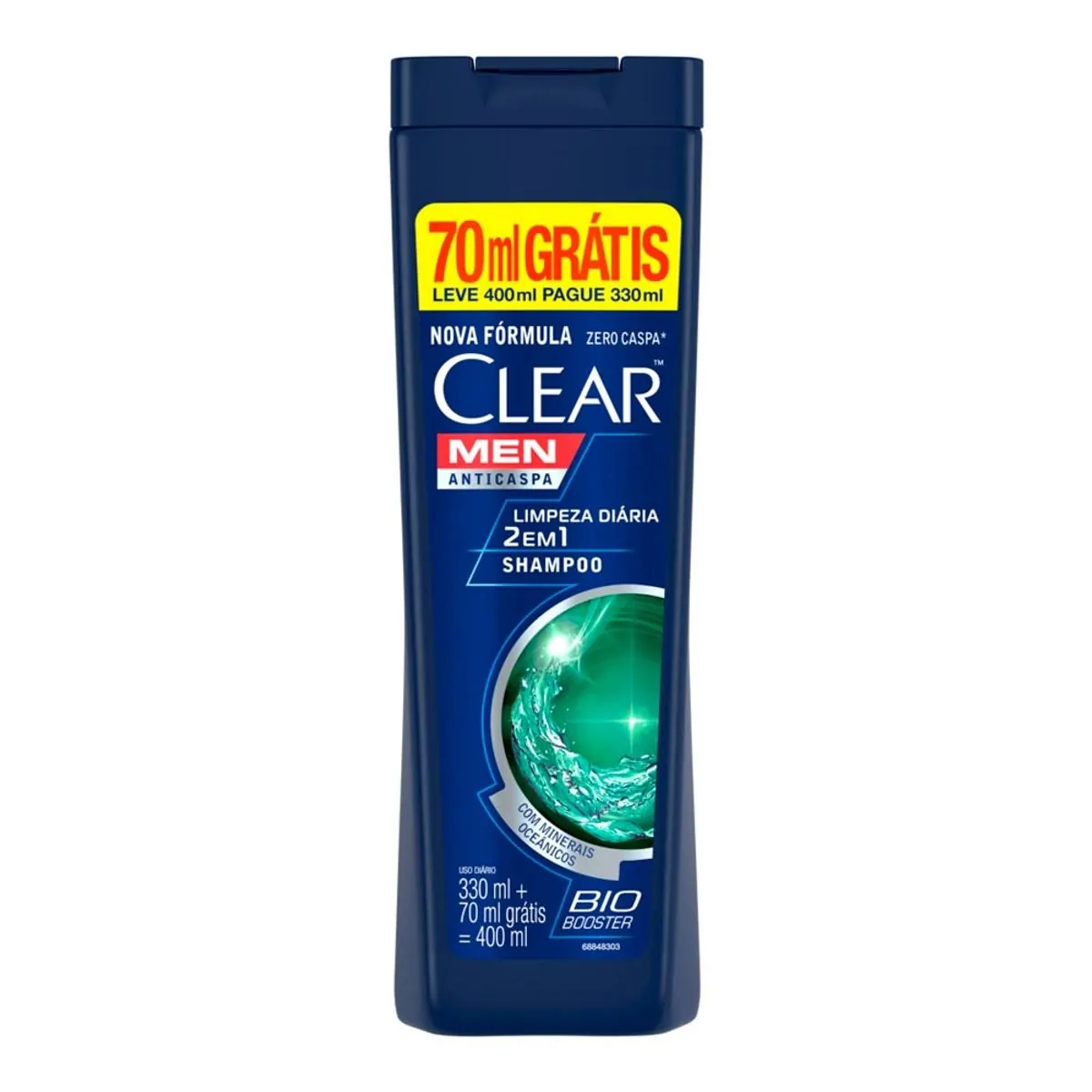 Sh Clear Men Limp Diaria 400Ml Gts 70 Ml