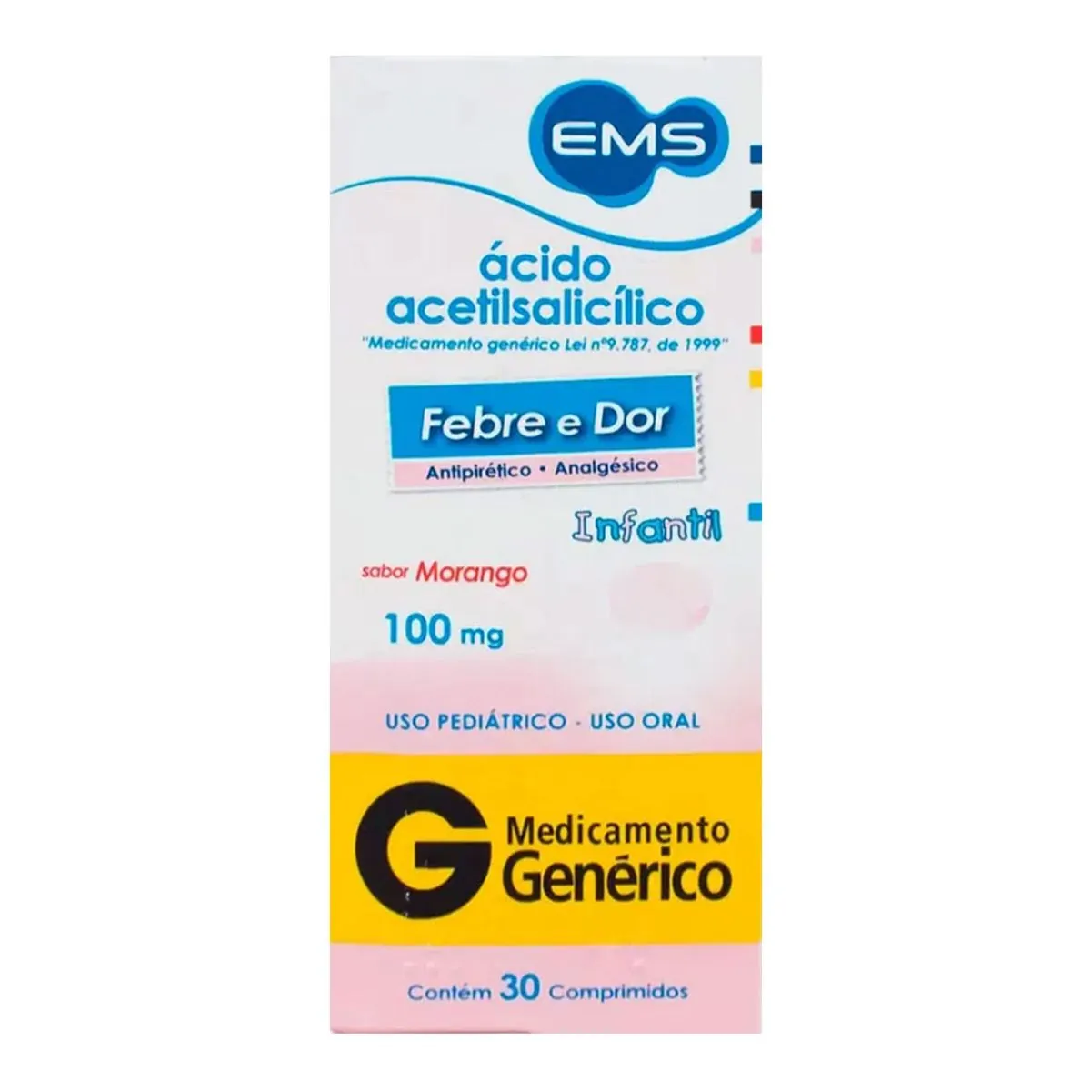 ACIDO ACETIL EMS 100 MG INF 30