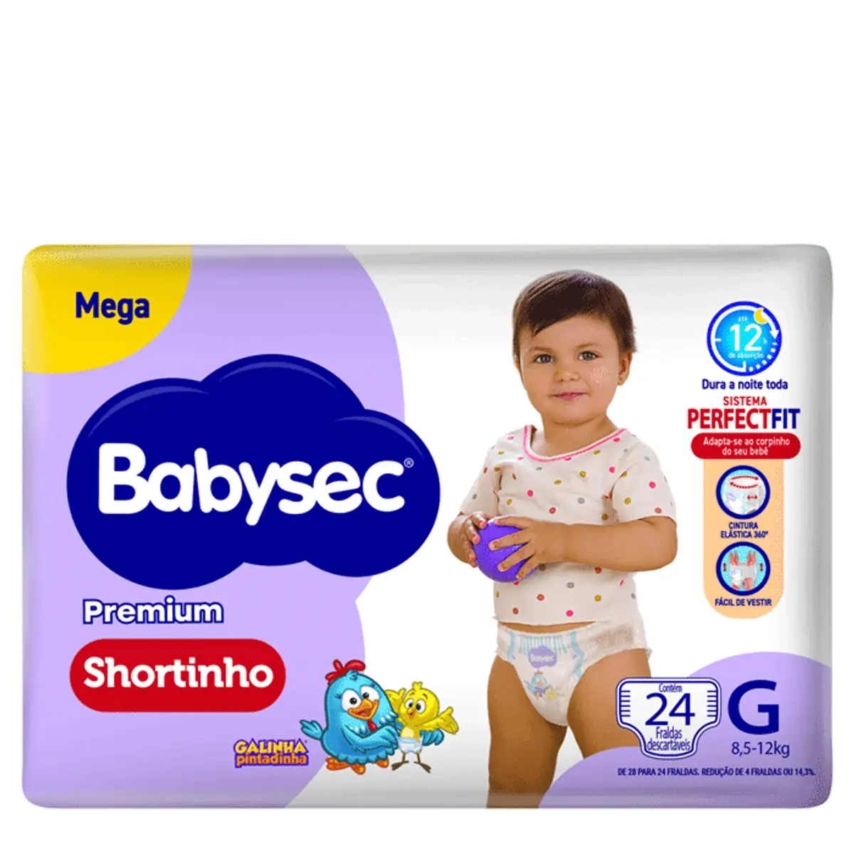FRALDA BABYSEC SHORT MEGA G