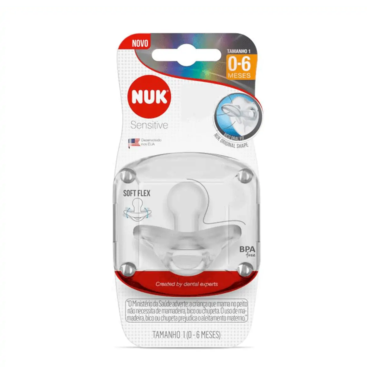 Chupeta Nuk 100%  Sil Neutral S1 7329-1N Und