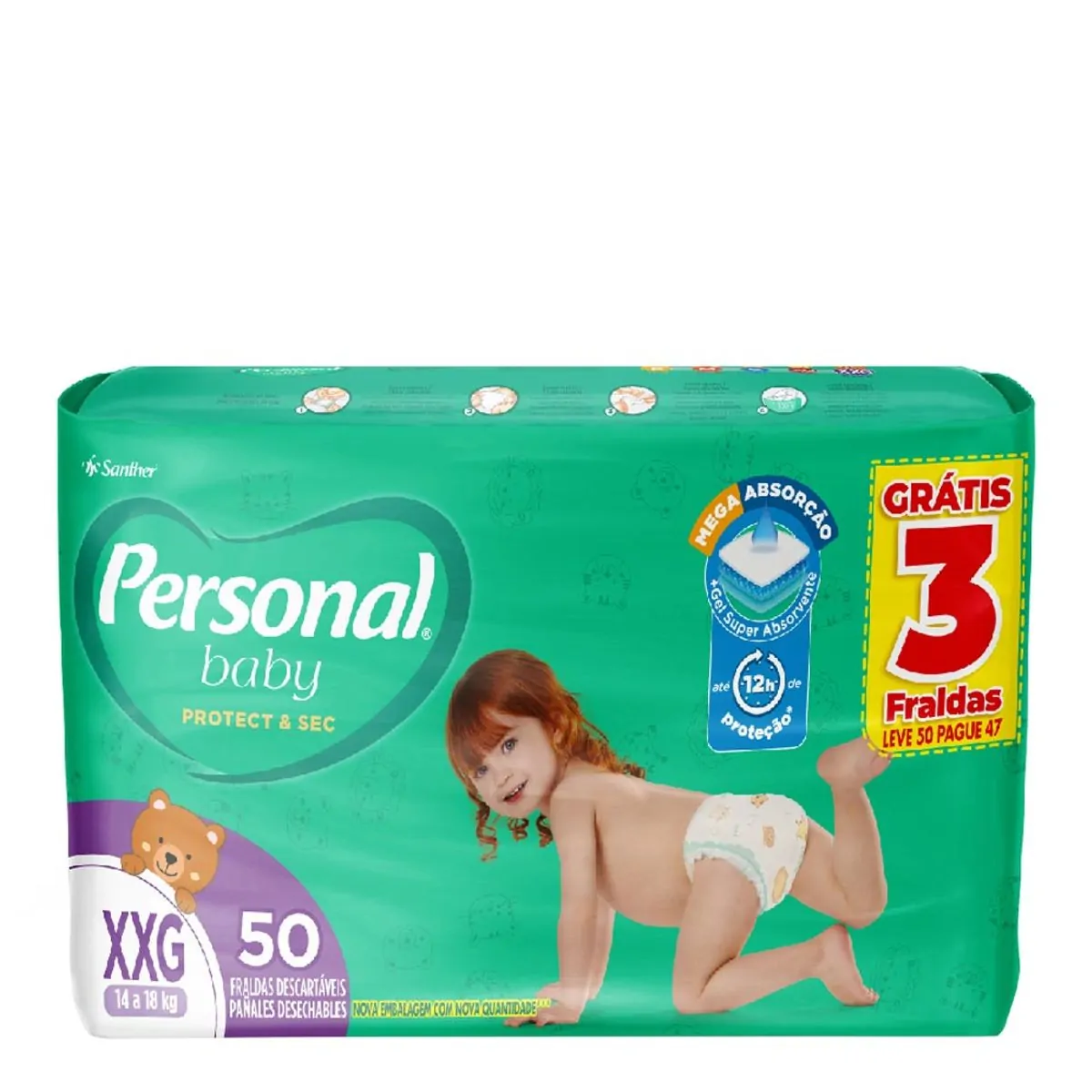 Fralda Personal Baby Hiper Xxg C50