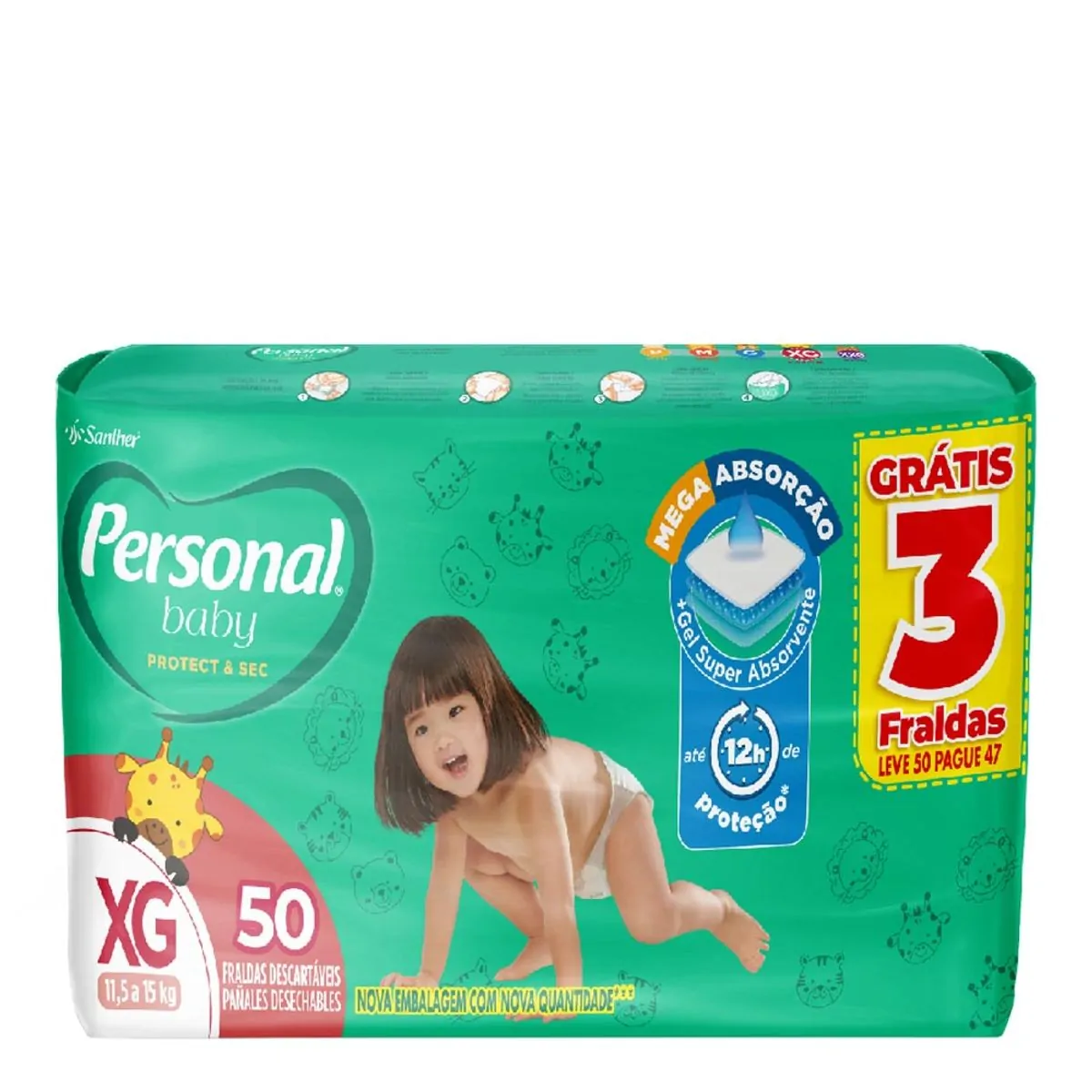Fralda Personal Baby Hiper Xg C50