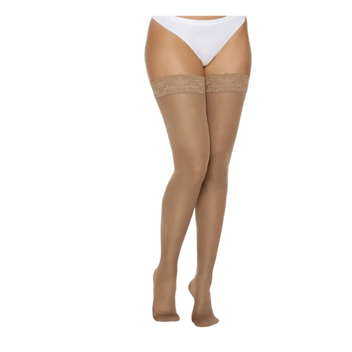 Meia Kendall Media Compressao 78 C Silicone Mel  1937  Gg