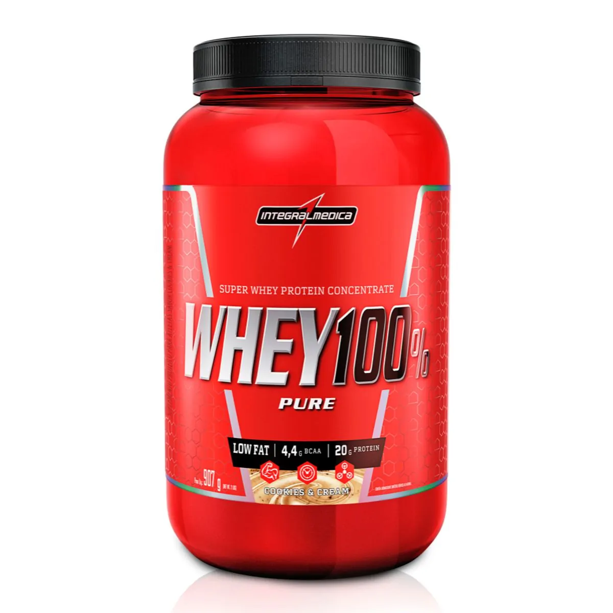 Whey 100%  Cookies Cream  907G Pote
