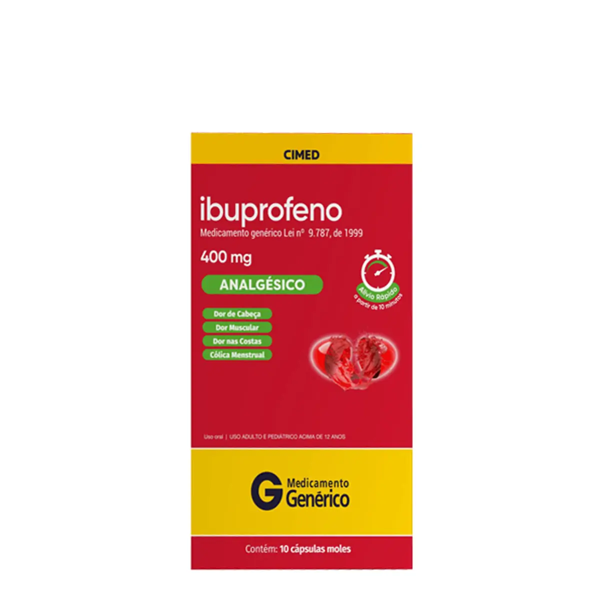 IBUPROFENO 400MG 10CAP MOLE