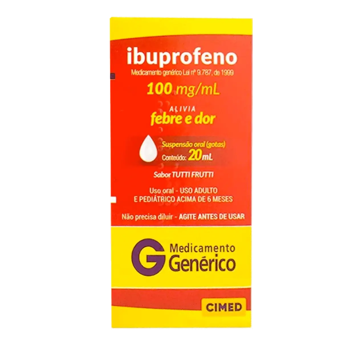 IBUPROFENO 100 MG/ML SUSP ORAL - OTC CAIXOTE