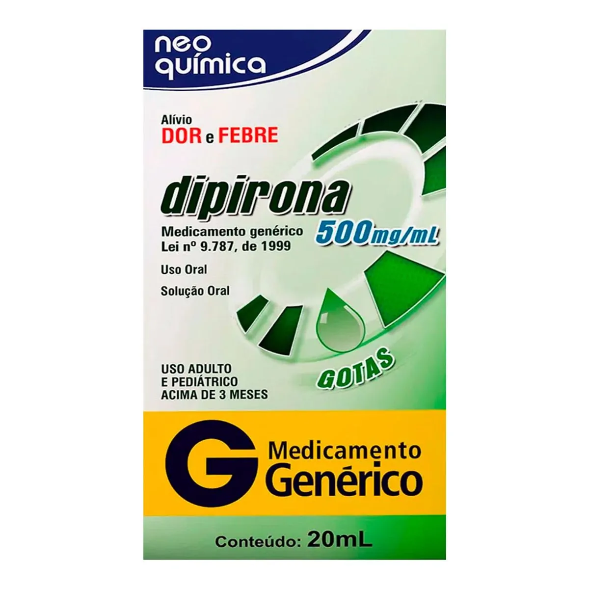 DIPIRONA GTS C/ 20 ML NEO QUIM