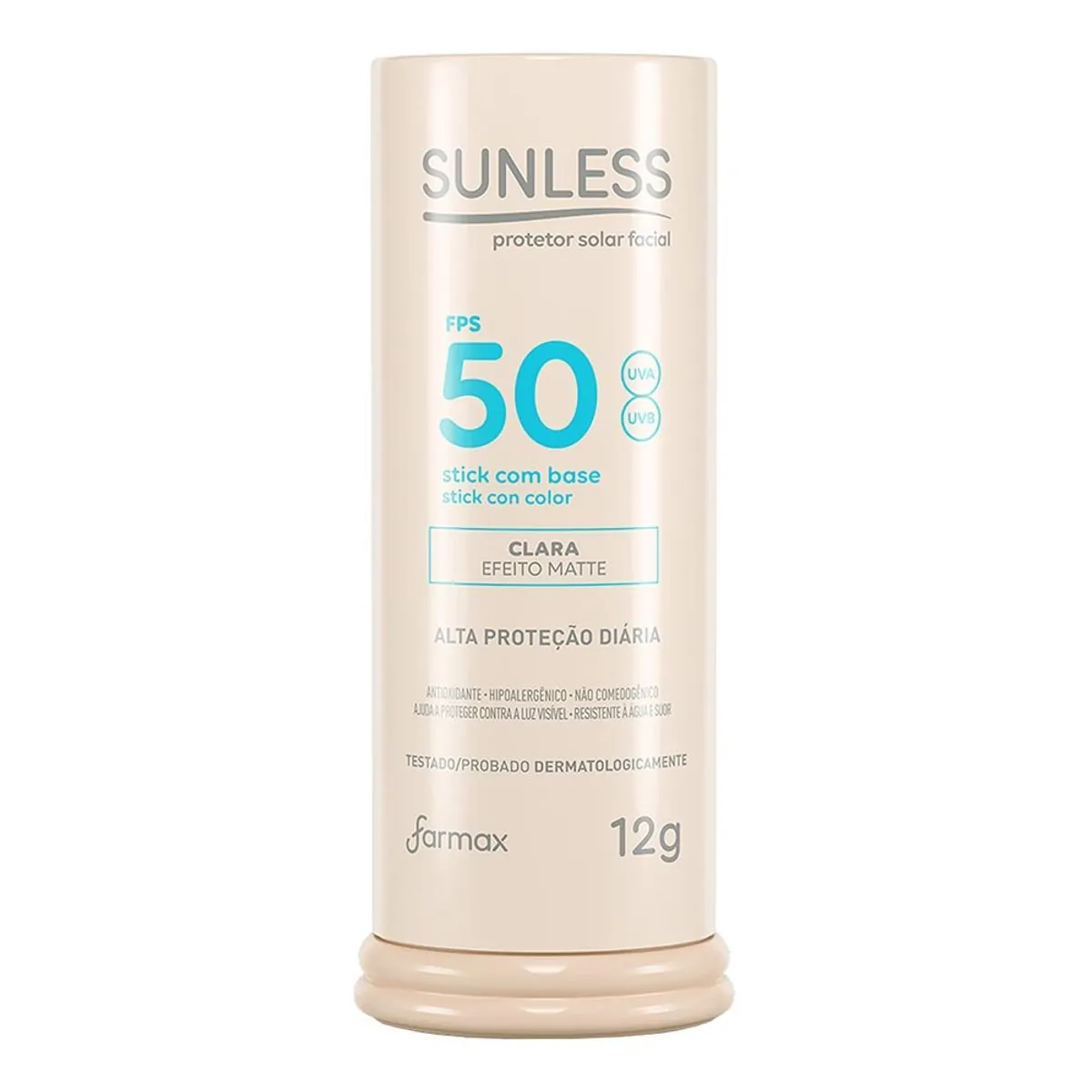 Protetor Sol Facial Sunless 012G F50 Stick Base Clara *