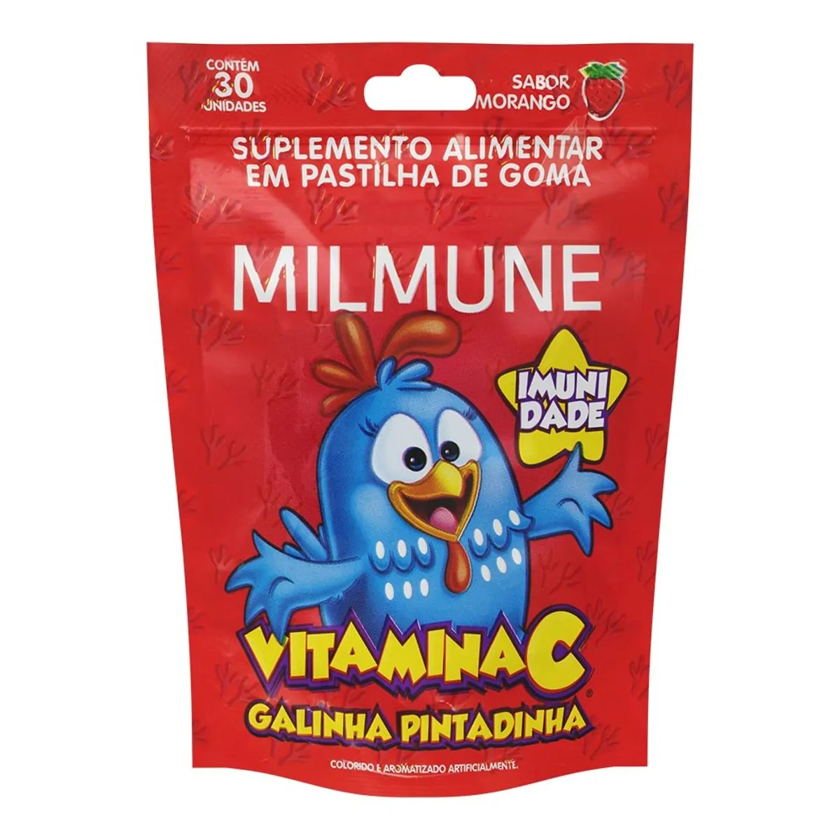 Milmune Kids Gomas Morango Galinha Pint 30Un