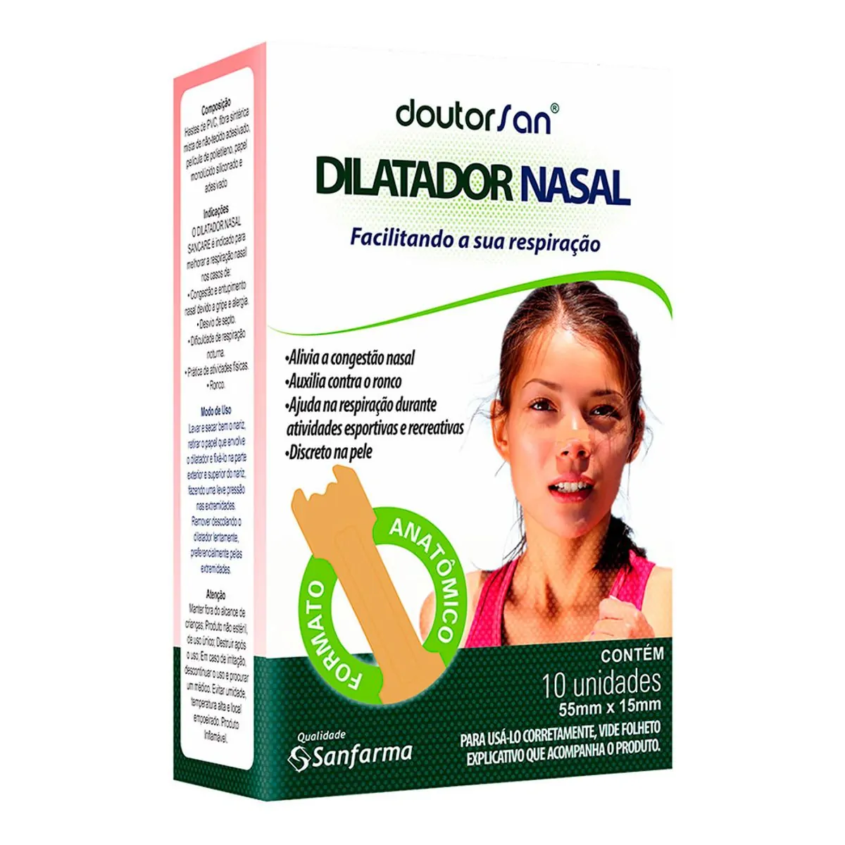Dilatador Nasal Masculino G 10Un Sancare Sanfarma