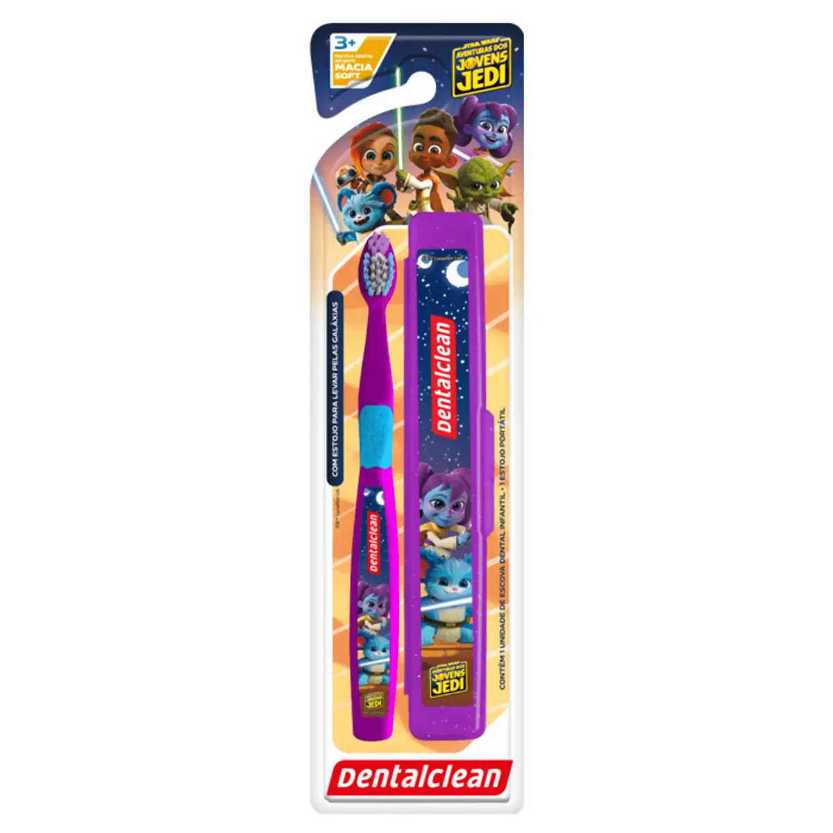 ESCOVA DENTAL INFANTIL STAR WARS C/ ESTOJO MACIA DENTALCLEAN