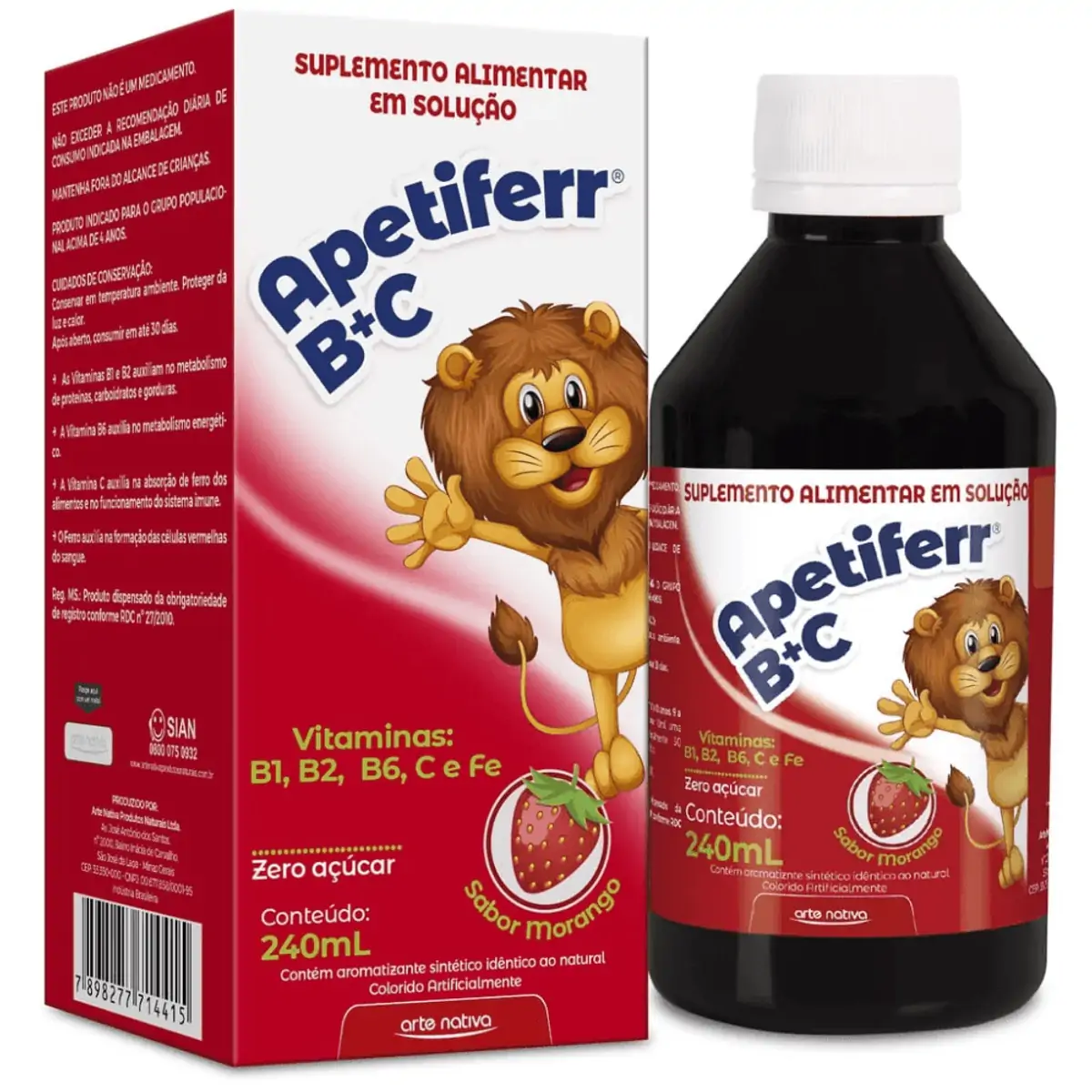 APETIFERR B+C MORANGO 240ML (A