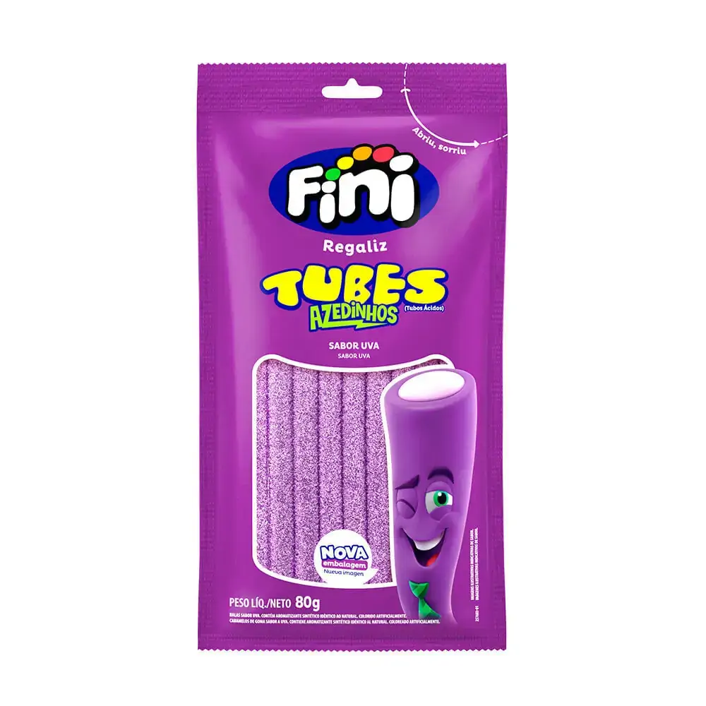 BALA FINI REGALlZ TUBES AZEDINHO 80G