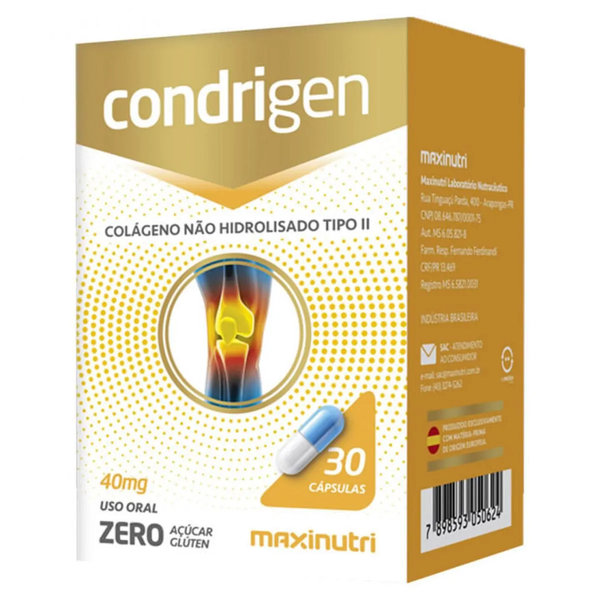 CONDRIGEN 40MG, C/30 CPS