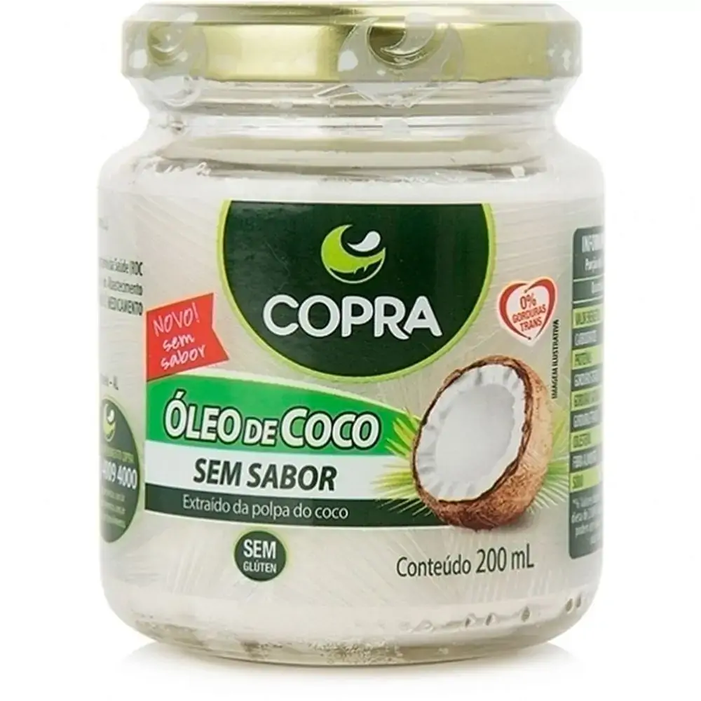 Oleo Copra Coco 200Ml Sem Sabor