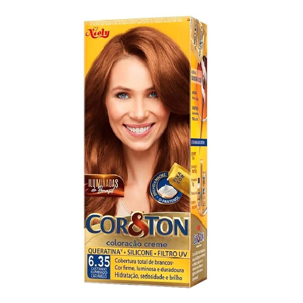 Tint. Cor  Ton 6.35 Castanho Iluminado Caramelo