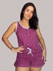 SHORT DOOL LISTRADO COM BABADO