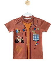 CAMISETA - FESTA NA ROÇA - MARRON 