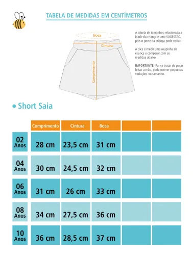 Short Saia Infantil Moletom na Cor Rosa Pink – Tam 2 a 10