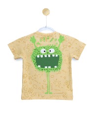 Camiseta Infantil Estampa Monster Boom - Tam. 2 a 10 anos