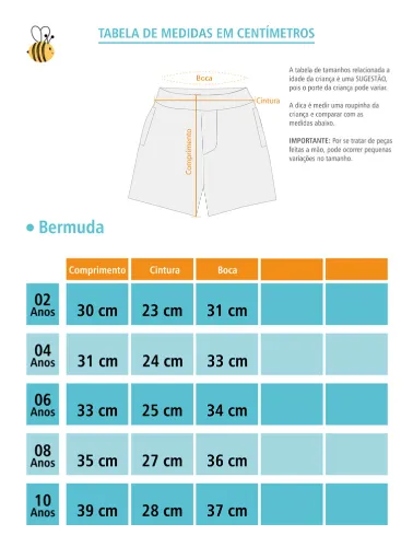 Bermuda Infantil Moletom na Cor Verde – Tam 2 a 10