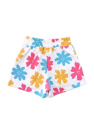 Short saia Infantil Moletom Estampa Floral – Tam 2 a 10