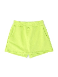 Short Saia Infantil Moletom na Cor Verde Claro  – Tam 2 a 10