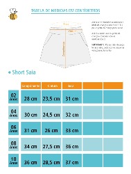 Short Saia Infantil Moletom na Cor Verde Claro  – Tam 2 a 10